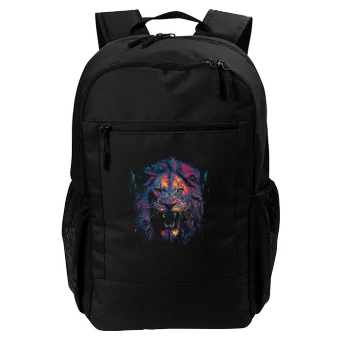 Colorful Lion Head Daily Commute Backpack