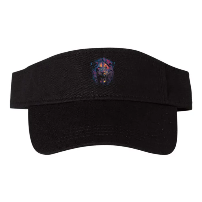 Colorful Lion Head Valucap Bio-Washed Visor