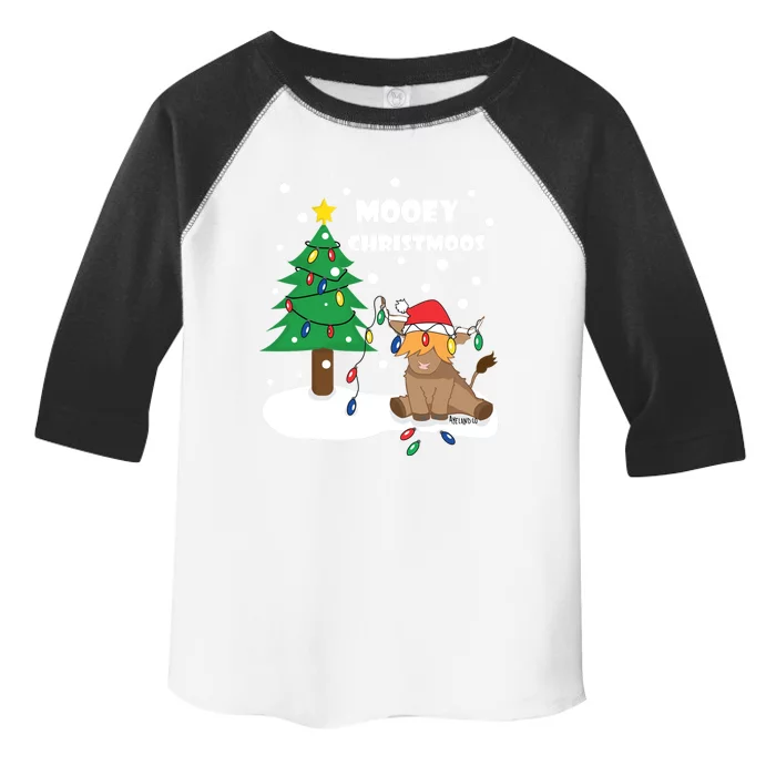 Christmas Lights Highland Cow Ugly Sweater Christmas Jumper Classic Toddler Fine Jersey T-Shirt