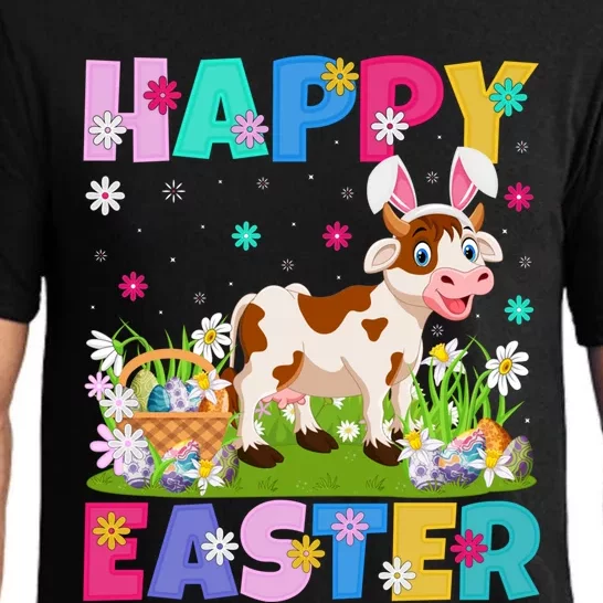 Cattle Lover Happy Easter Bunny Cattle Easter Sunday Gift Pajama Set