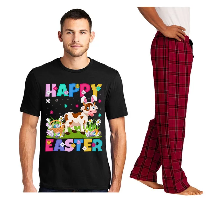 Cattle Lover Happy Easter Bunny Cattle Easter Sunday Gift Pajama Set