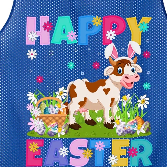 Cattle Lover Happy Easter Bunny Cattle Easter Sunday Gift Mesh Reversible Basketball Jersey Tank