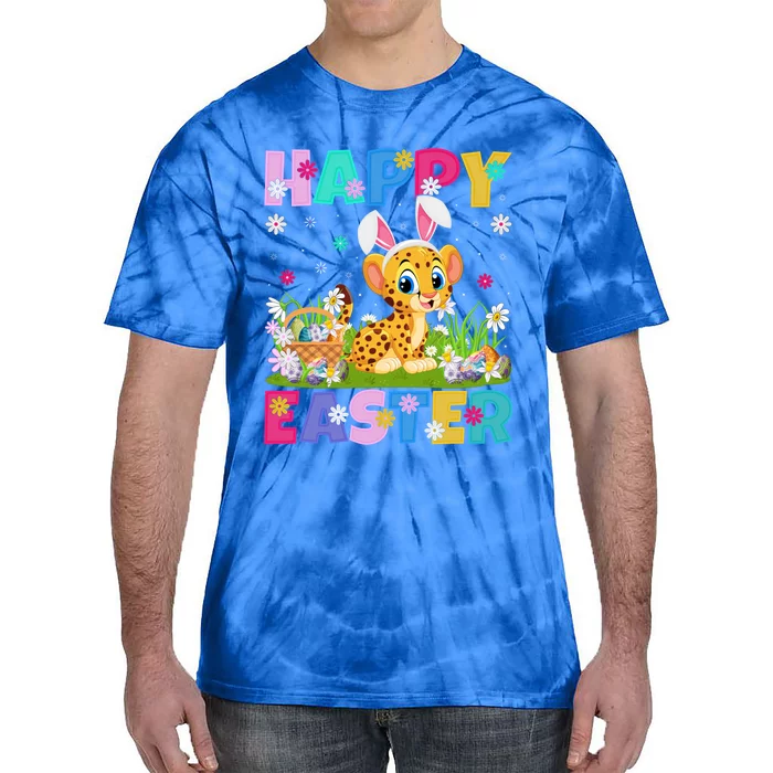 Cheetah Lover Happy Easter Bunny Cheetah Easter Sunday Cute Gift Tie-Dye T-Shirt