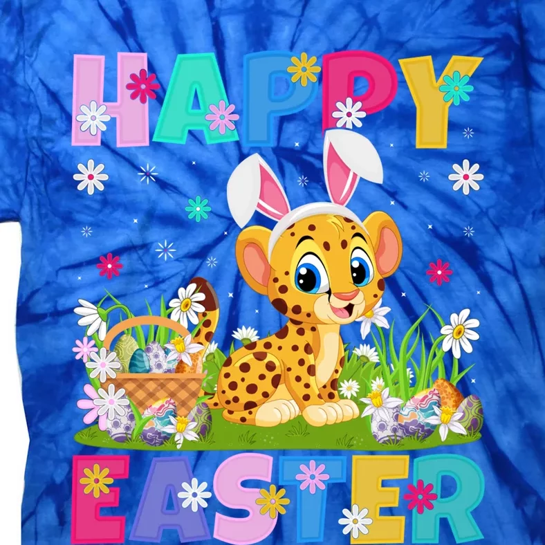 Cheetah Lover Happy Easter Bunny Cheetah Easter Sunday Cute Gift Tie-Dye T-Shirt