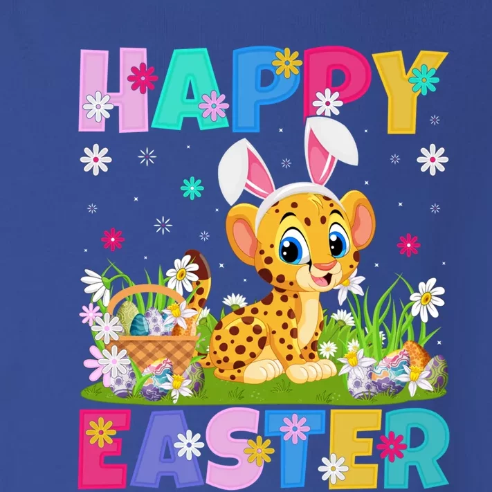 Cheetah Lover Happy Easter Bunny Cheetah Easter Sunday Cute Gift Toddler Long Sleeve Shirt