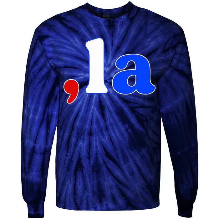 Comma La Harris Mvp Vice President Harris Election 2024 Tie-Dye Long Sleeve Shirt