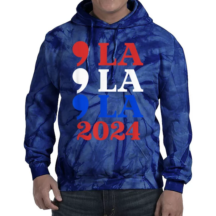 Comma La Harris 2024 Kamala Harris For President 2024 Election Tie Dye Hoodie