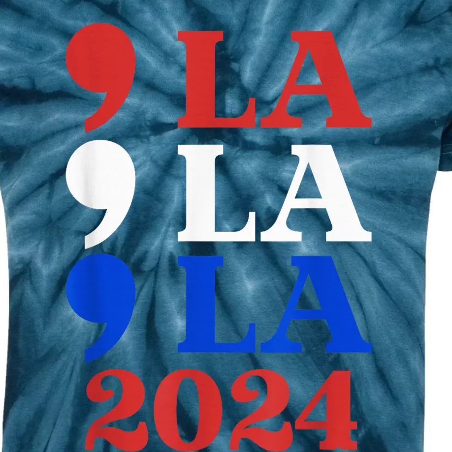 Comma La Harris 2024 Kamala Harris For President 2024 Election Kids Tie-Dye T-Shirt