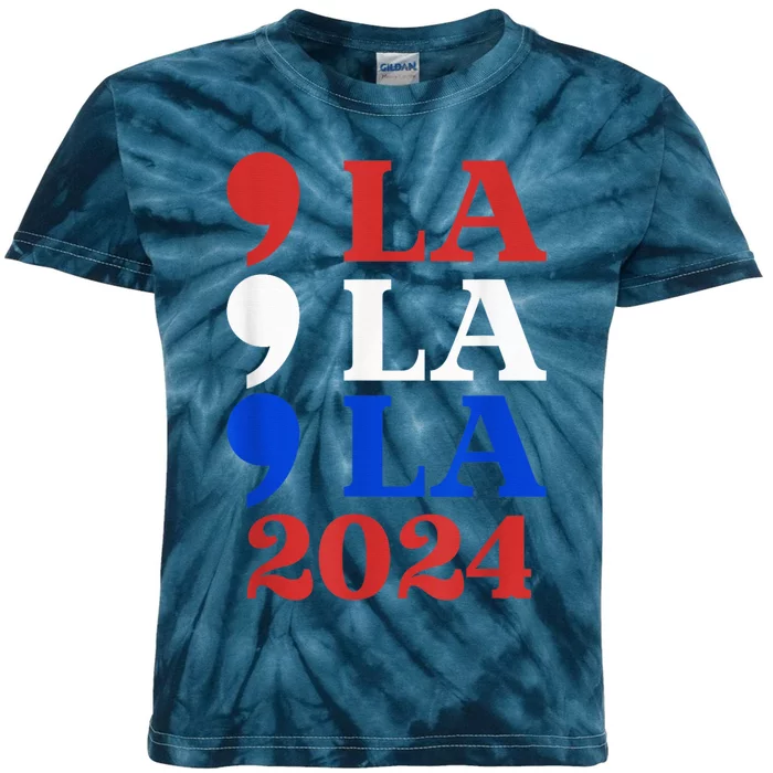 Comma La Harris 2024 Kamala Harris For President 2024 Election Kids Tie-Dye T-Shirt