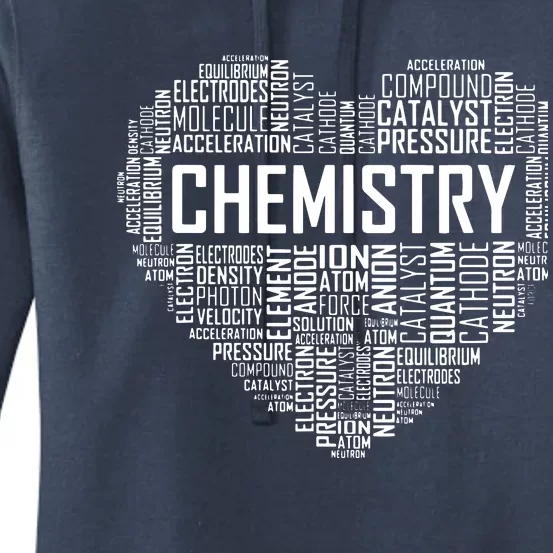 Chemistry Lover Heart Gift For Chemist Teacher Or Student Women's Pullover Hoodie