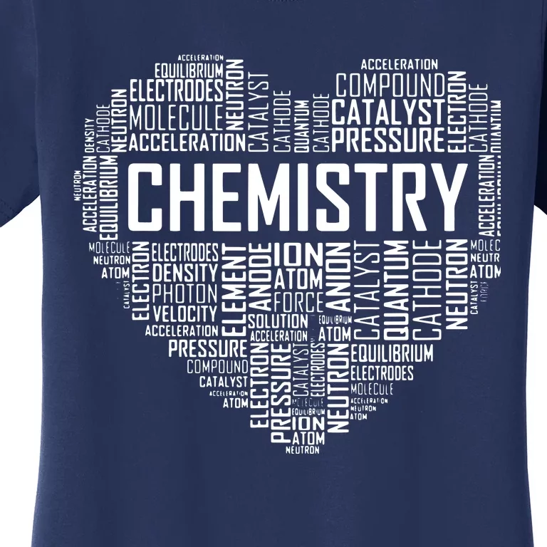 Chemistry Lover Heart Gift For Chemist Teacher Or Student Women's T-Shirt