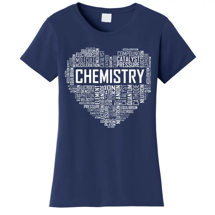 Chemistry Lover Heart Gift For Chemist Teacher Or Student Women's T-Shirt