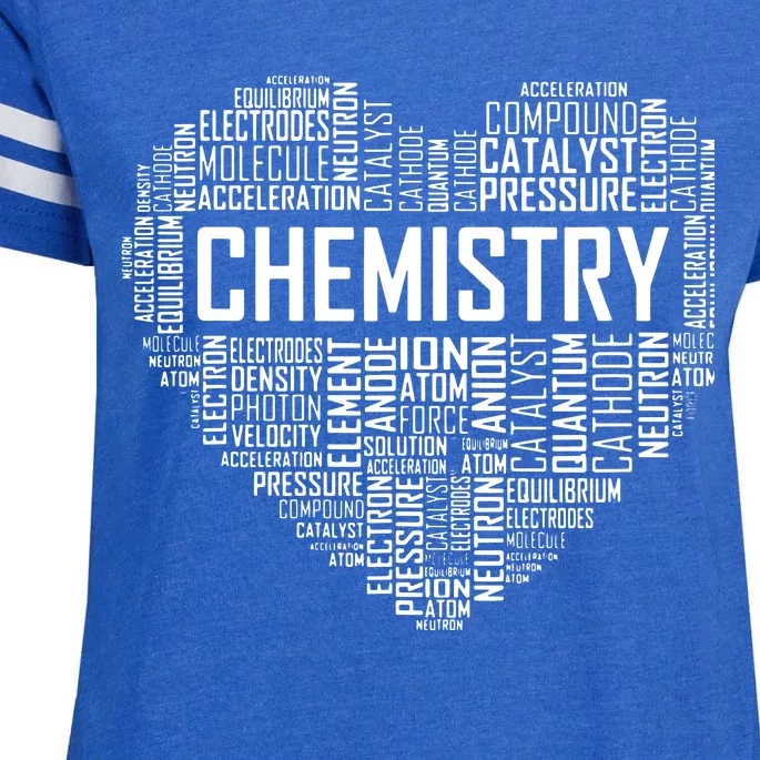 Chemistry Lover Heart Gift For Chemist Teacher Or Student Enza Ladies Jersey Football T-Shirt