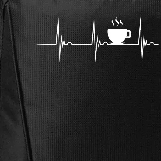 Coffee Lover Heartbeat EKG Pulse Hot Espresso Coffee Cup City Backpack