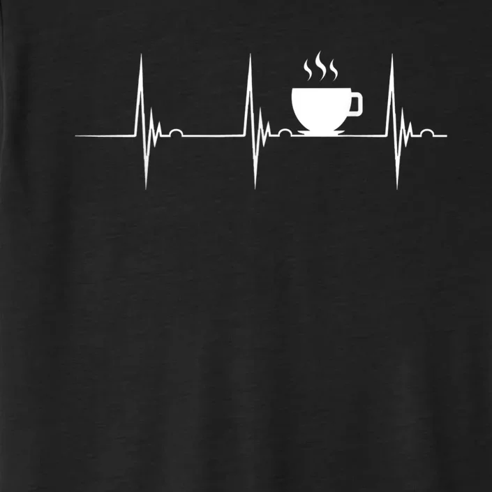 Coffee Lover Heartbeat EKG Pulse Hot Espresso Coffee Cup ChromaSoft Performance T-Shirt