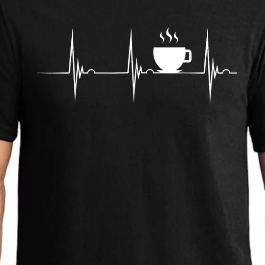 Coffee Lover Heartbeat EKG Pulse Hot Espresso Coffee Cup Pajama Set