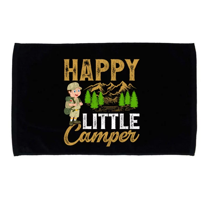 Camping Lover Happy Little Camper Gift Microfiber Hand Towel