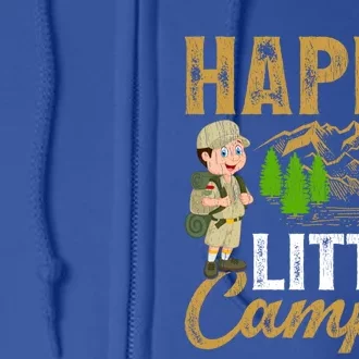 Camping Lover Happy Little Camper Gift Full Zip Hoodie