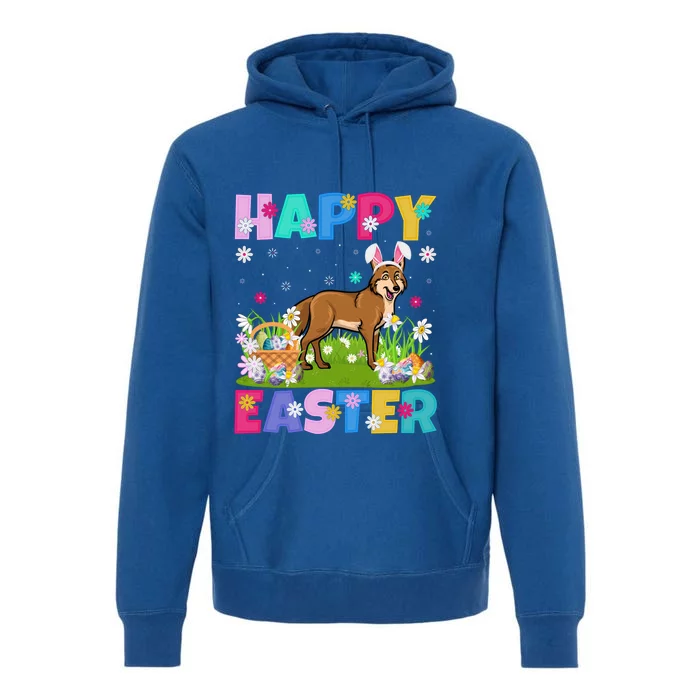 Coyote Lover Happy Easter Bunny Coyote Easter Sunday Cute Gift Premium Hoodie