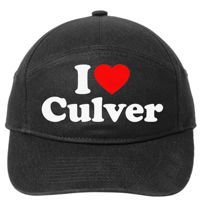 Culver Love Heart College University Alumni 7-Panel Snapback Hat