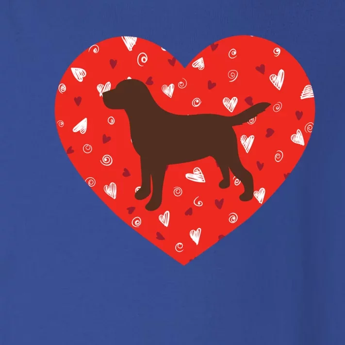 Chocolate Lab Heart Valentine's Day Labrador Dog Lover Cool Gift Toddler Long Sleeve Shirt