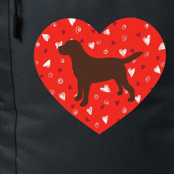 Chocolate Lab Heart Valentine's Day Labrador Dog Lover Cool Gift Daily Commute Backpack