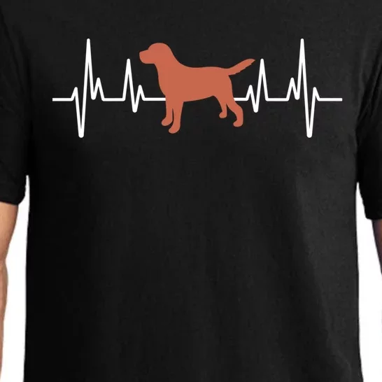 Chocolate Lab Heartbeat Valentine's Dog Labrador Retriever Gift Pajama Set