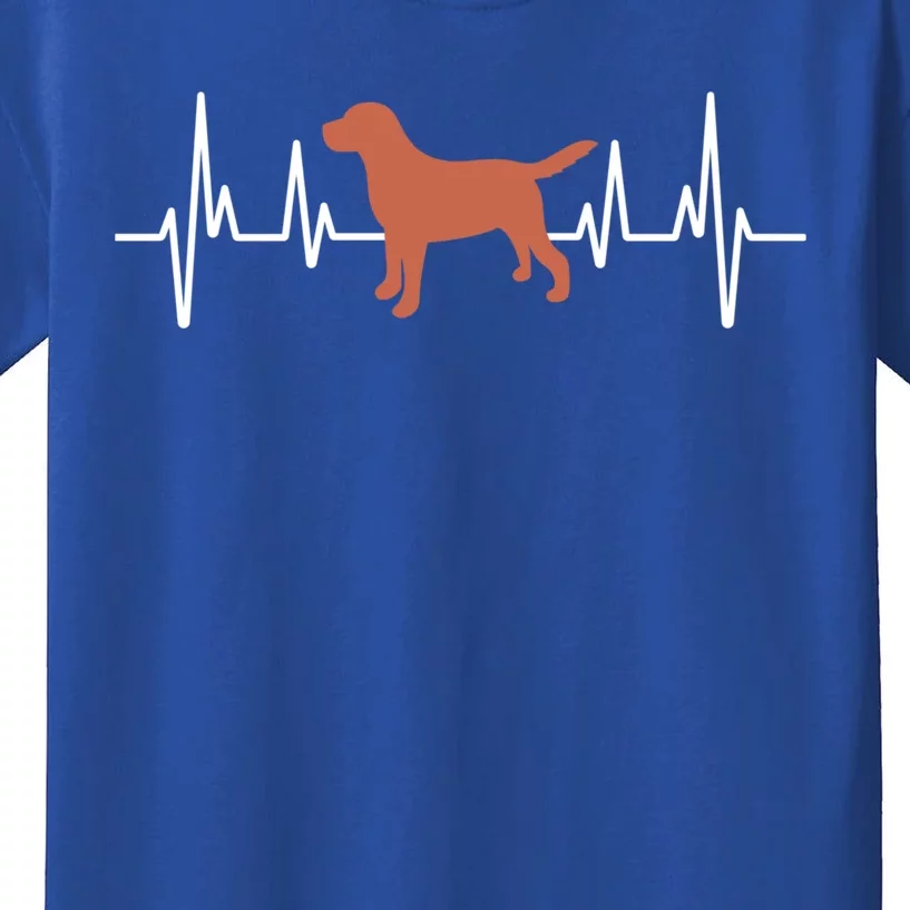 Chocolate Lab Heartbeat Valentine's Dog Labrador Retriever Gift Kids T-Shirt