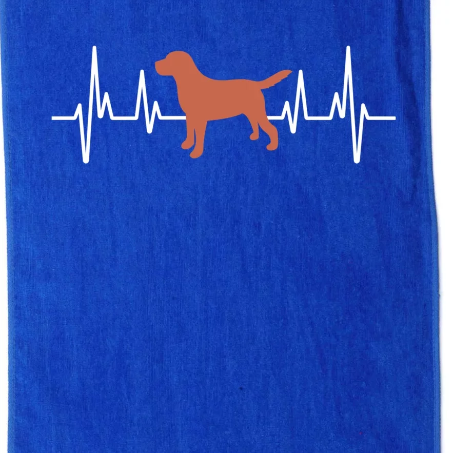 Chocolate Lab Heartbeat Valentine's Dog Labrador Retriever Cool Gift Platinum Collection Golf Towel