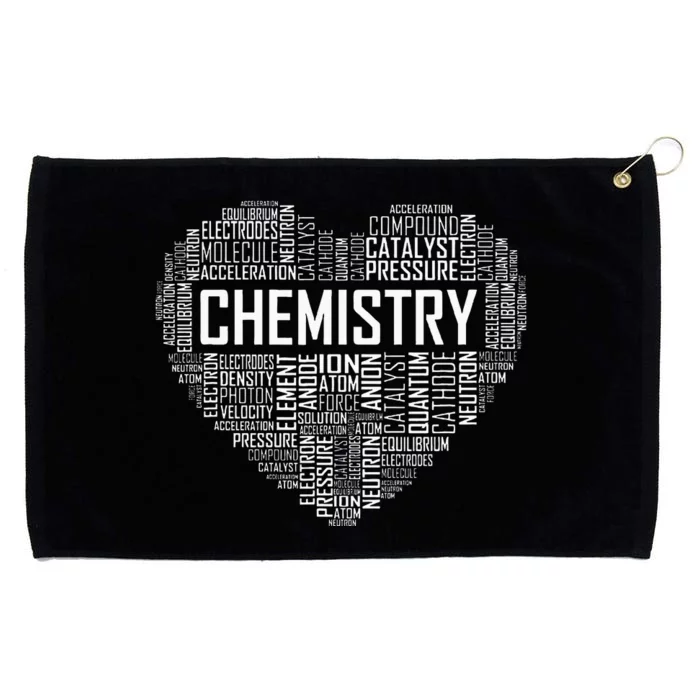 Chemistry Lover Heart Gift For Chemist Teacher Or Student Grommeted Golf Towel