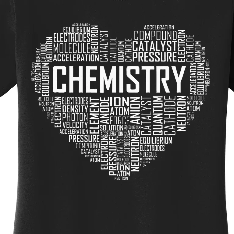 Chemistry Lover Heart Gift For Chemist Teacher Or Student Women's T-Shirt