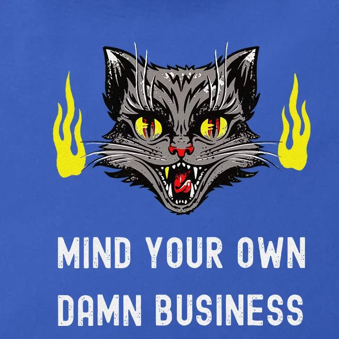 Cat Lady Harris Walz Waltz 2024 Mind Your Own Damn Business Zip Tote Bag