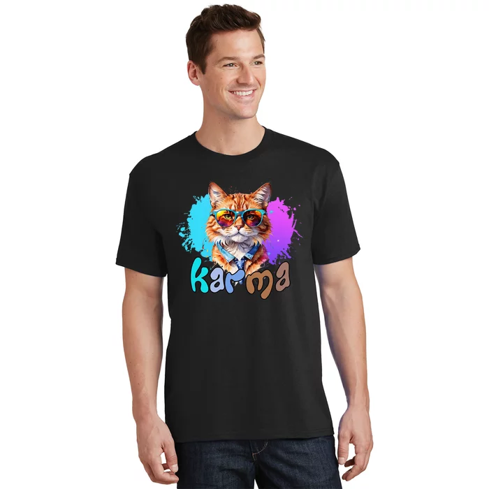 Cat Lover Heart Shape Karma T-Shirt