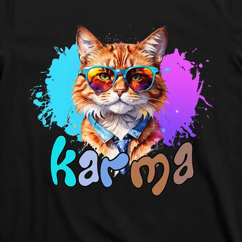 Cat Lover Heart Shape Karma T-Shirt