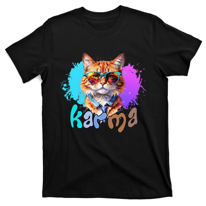 Cat Lover Heart Shape Karma T-Shirt