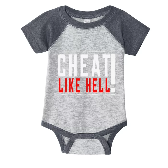 Cheat Like Hell Anti Harris Walz 2024 Election Trump Vance Infant Baby Jersey Bodysuit