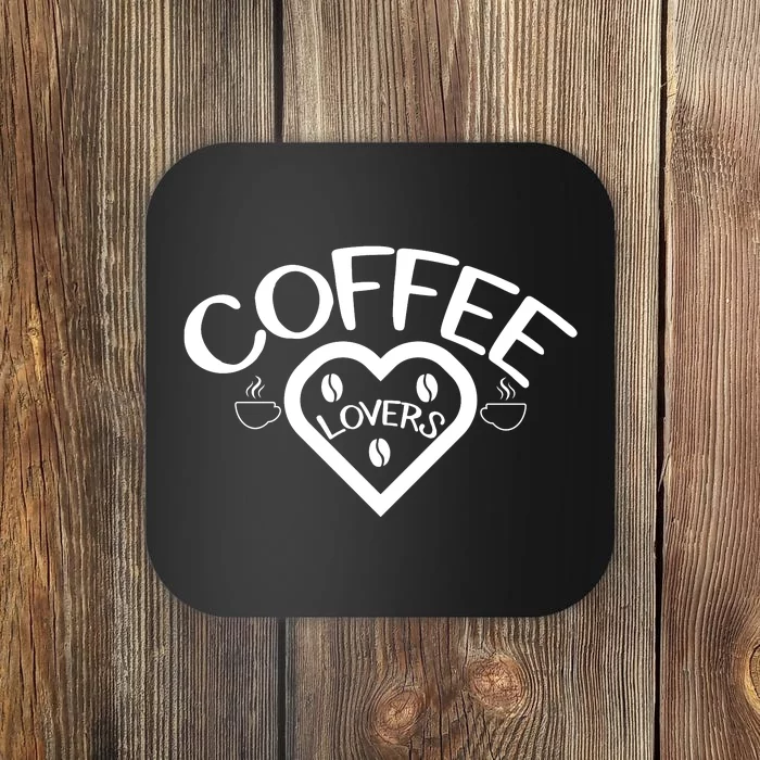 Coffee Lovers Heart Graphic Coaster