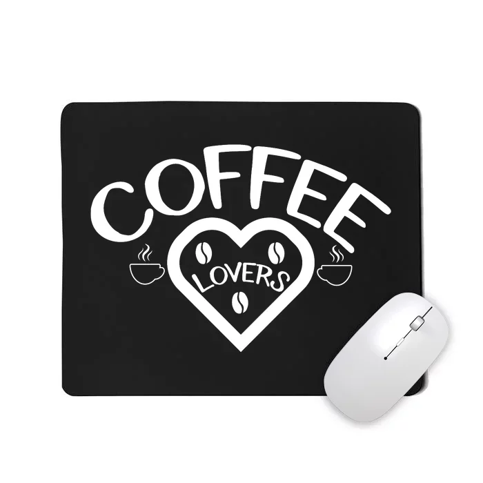 Coffee Lovers Heart Graphic Mousepad