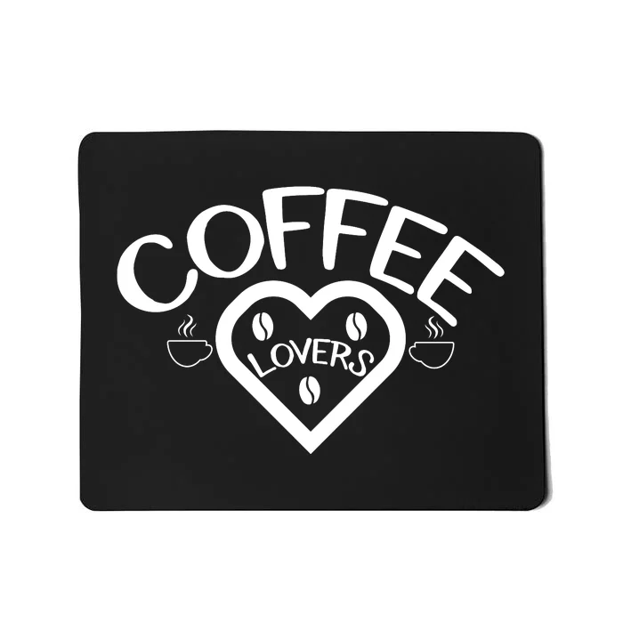 Coffee Lovers Heart Graphic Mousepad