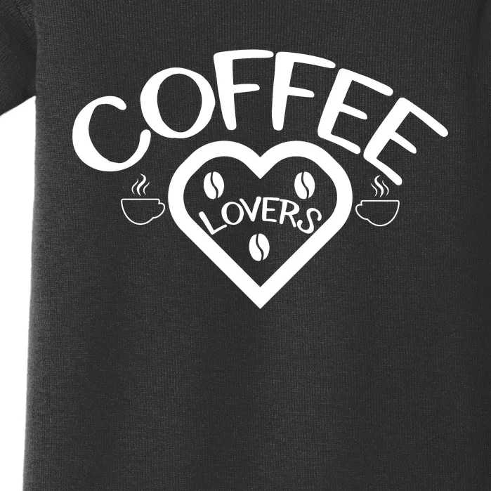 Coffee Lovers Heart Graphic Baby Bodysuit