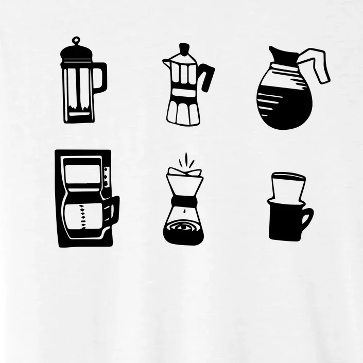 Coffee Lover Hand Drawn Cute Food Coffee Gift ChromaSoft Performance T-Shirt