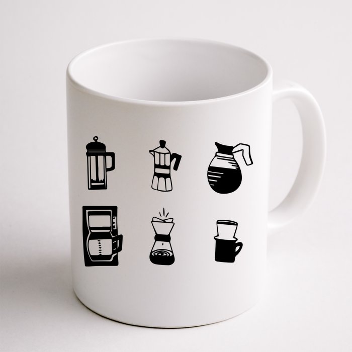 Coffee Lover Hand Drawn Cute Food Coffee Gift Front & Back Coffee Mug