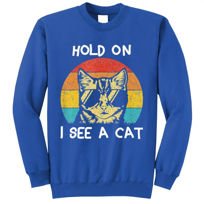 Cat Lover Hold On I See A Cat Cats Loves Cats Tall Sweatshirt