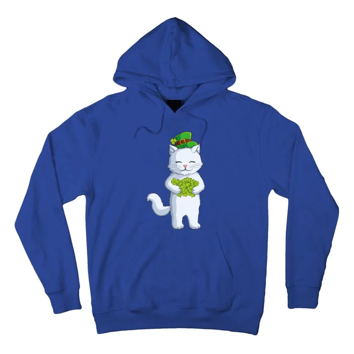 Cat Leprechaun Happy St Patricks Day Irish Shamrock Funny Gift Tall Hoodie