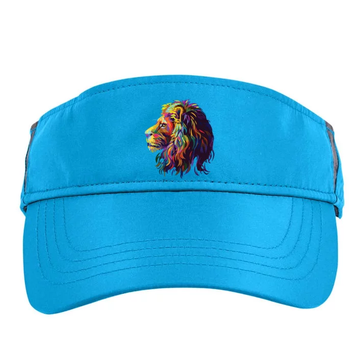 Colorful Lion Head Design Pop Art Style Adult Drive Performance Visor