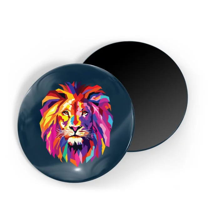 Cool Lion Head Design With Bright Colorful Magnet