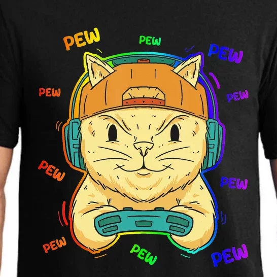 Cat Lover I Cat Owner I Video Gaming Nerd I Gamer Cat Pajama Set