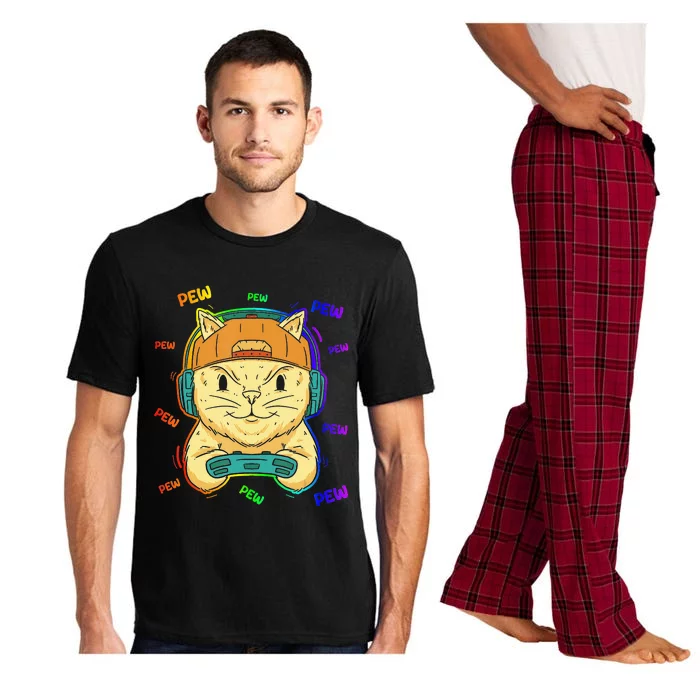 Cat Lover I Cat Owner I Video Gaming Nerd I Gamer Cat Pajama Set