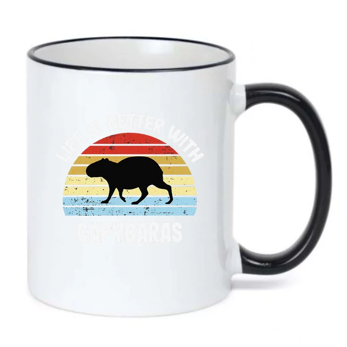 Capybara Life is Better With Capybaras Black Color Changing Mug