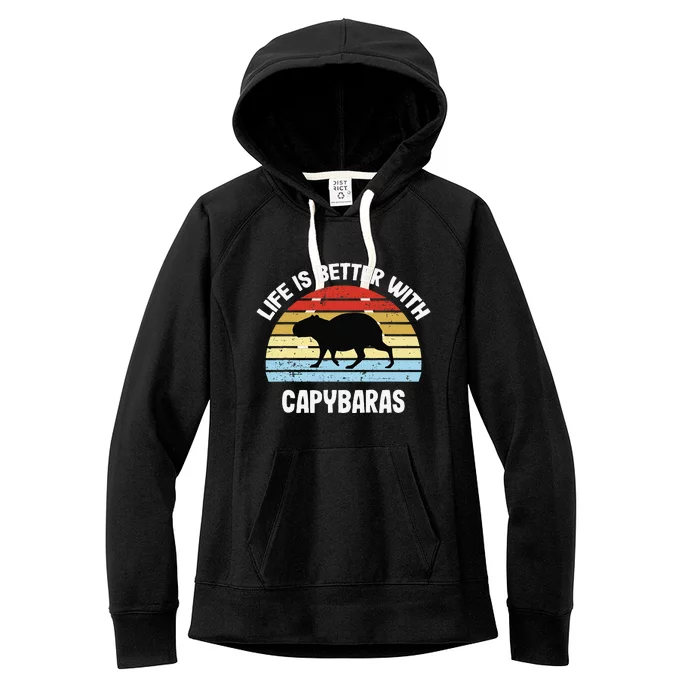 Capybara Life is Better With Capybaras Women's Fleece Hoodie